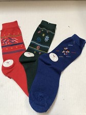 3 Pairs Women's Junior's Roll Earth Multi-Colored Socks Size 6-8 7-PO-9 