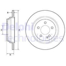 DELPHI 2x Bremsscheibe hinten Ø300 mm Voll für Mercedes-Benz Vito Kasten W447
