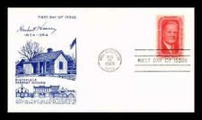 PRESIDENT HERBERT CLARK HOOVER 1965 BIRTHPLACE WEST BRANCH IOWA CACHET FDC UNAD