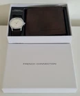 NEW - French Connection Analogue Watch And Leather Wallet Boxed Gift Set