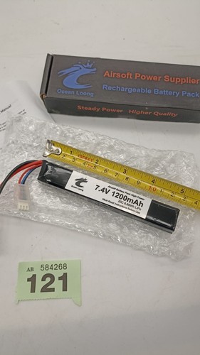 Airsoft Stick Battery 20C LiPo Battery 7.4v 1200mAh Mini Tamiya Connector New - Picture 8 of 12
