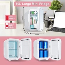 10L Mini Fridge Portable Refrigerator Cooler Warmer Food Drink Car Bedroom
