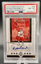 2018 PANINI MAJESTIC SIGNATURES PATRICK MAHOMES II #PM /10 RARE FULL SIG POP 1