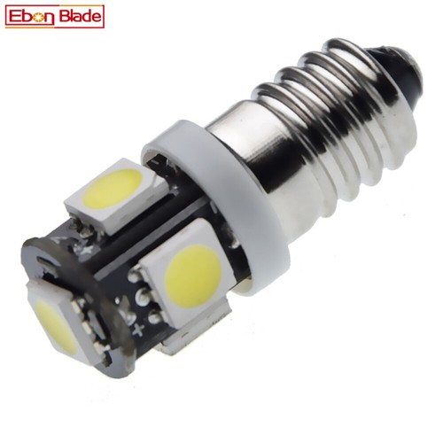 1 x 6 Volt 6000k E10 1447 5SMD LED BULBS MES SCREW FLASHLIGHT TORCH LMAP 6V DC - Afbeelding 1 van 7