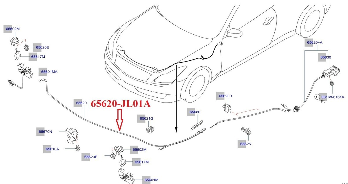 NEW Genuine G37X/G37/Q60 Coupe/Convertible 08-15 Hood Release