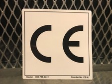 CLARION SAFETY ~ CE MARK ~ 3" X 3" Label Sticker ~ FREE US SHIPPING