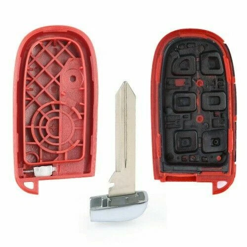 Replacement Red 5B Remote Key Shell Case Fob for Chrysler Dodge Jeep 2011-2022 Foto 3 de 3