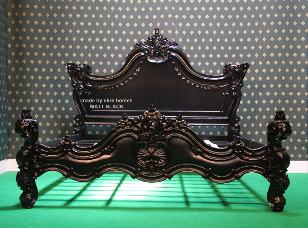 Carved wooden bed frames uk deals