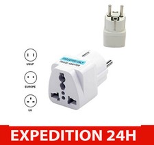 Adaptateur Secteur US Chine Vers Prise EU France Europe voyage Usa Eur FR