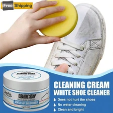 3.38oz White Shoe Cleaner & Polish Cream for Leather Cleaning & Restoration
