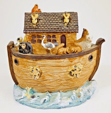 Noah's Ark Hinged Figurine with Animals Hidden Inside.
