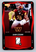 2024 UNO Elite Core Edition - Red #047 Sam Cosmi Washington Commanders