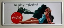 PLAQUE METAL COCA COLA - PIN UP // TO PLAY REFRESHED