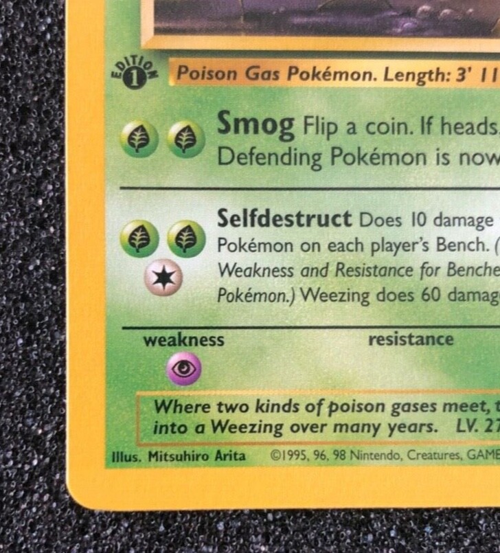 first edition weezing pokemon card Weezing [1st Edition] #45 Prices | Pokemon Fossil