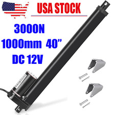40 Inch 40" High Speed 5mm/s Linear Actuator Motor 3000N DC12V Mounting Brackets