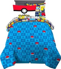 Pikachu "Comics" Kids Reversible Bed Set-AB08BKYM3N821, AB092RK8H512