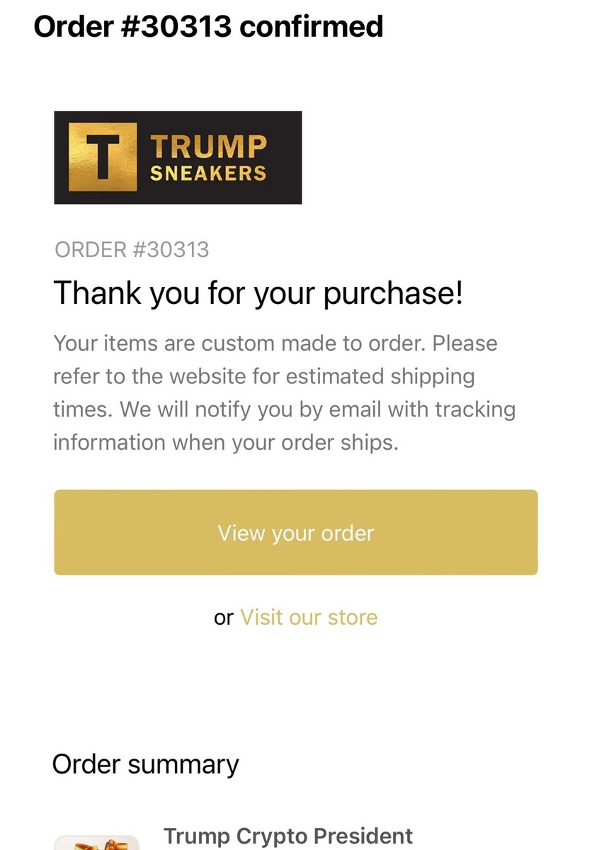 Donald Trump Bitcoin Crypto President Gold Sneakers NEW  display picture 3