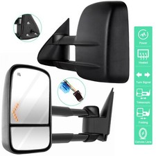 Led Signal Power Heated Tow Mirrors For 03-07 Silveradoavalanche Series Pickup