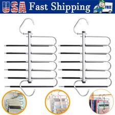 Magic Pants Hangers Space Saving  For Closet Multiple Layers Multifunction USA