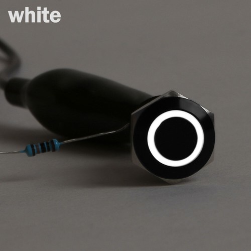 4Pin 12mm Angel Eyes LED Light Metal Push Button Momentary Switch Waterproof 12V - Picture 3 of 12