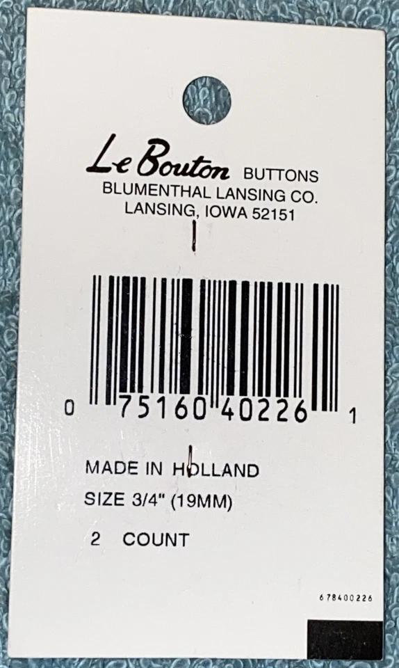 Le Bouton Buttons 3/4” 19mm Red #226 NOS - Image 3 of 3