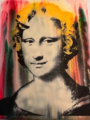 MONA LISA by MR. BRAINWASH (ORIGINAL) UNIQUE - 22 X 30 INCHES - SIGNED - DATED