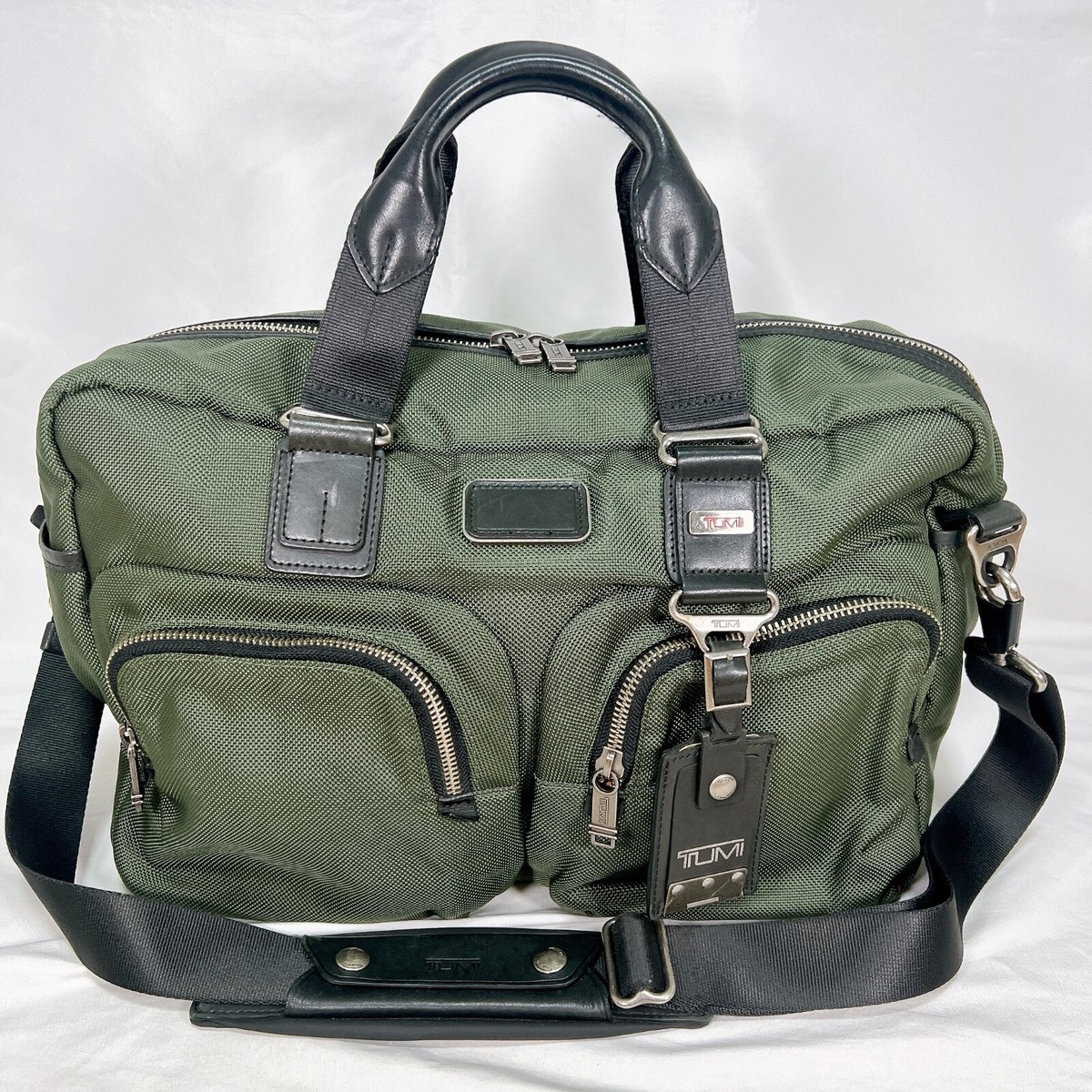 TUMI 22340SPH ALPHA BRAVO Briefcase boston bag Green Good TUMI 22340SPH ALPHA BRAVO Briefcase boston bag Green Good
