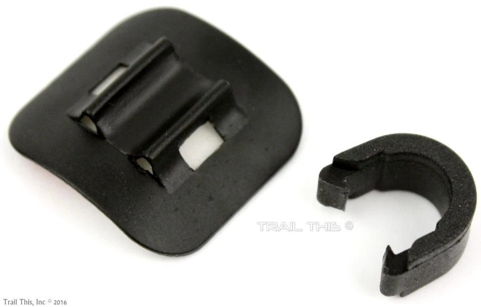 4 guías de cable de manguera para carcasa de bicicleta de aleación Jagwire 3M adhesivas con clips en C negras Foto 3 de 4