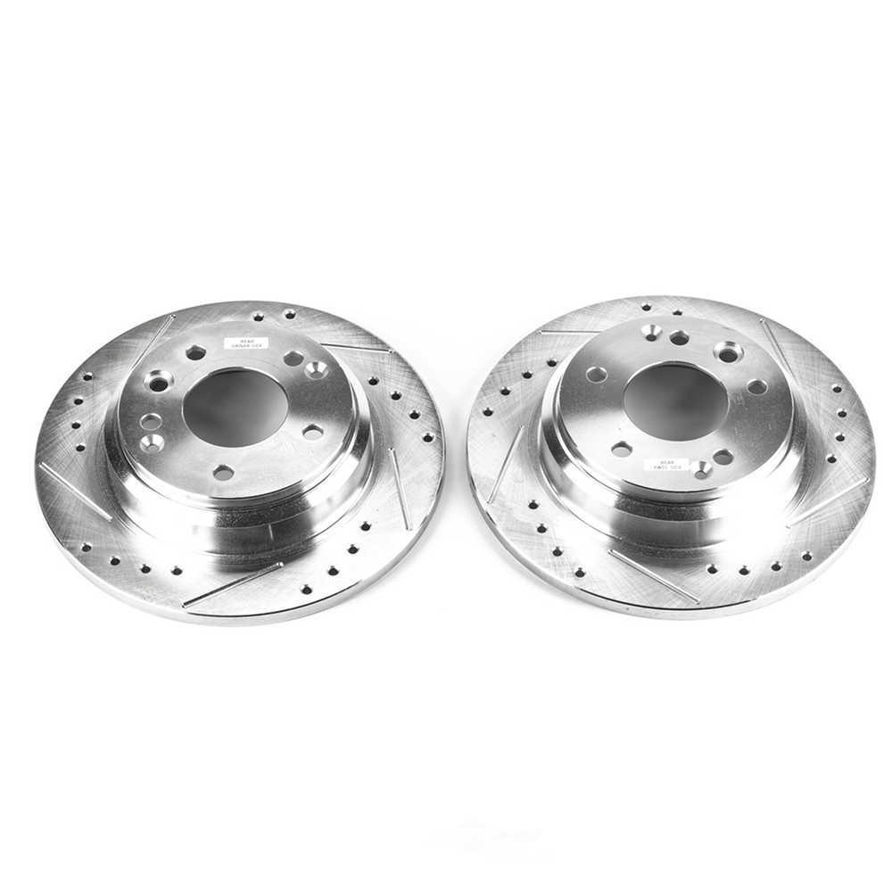 Disc Brake Rotor Set-Rear Drilled, Slotted and Zinc Plated Brake Rotor Pair