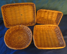 Set Of 4 Storage or Serving Baskets 1 Round, ...