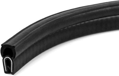 QWORK 20 Feet EPDM Rubber Trim Seal with Top Bulb, Fits Edge 20ft, Black 