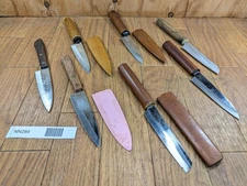 Damaged Lot of Japanese Chef's Kitchen Knives Petty set from Japan NN284