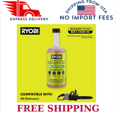 #ad RYOBI 24 oz. Biodegradable Bar and Chain Oil $9.97