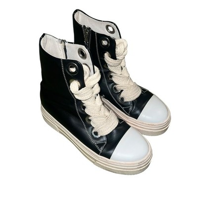 Cristian Zerotre Calipso 300 CRO3 Shoes Women Size 40 Black White High Top Italy