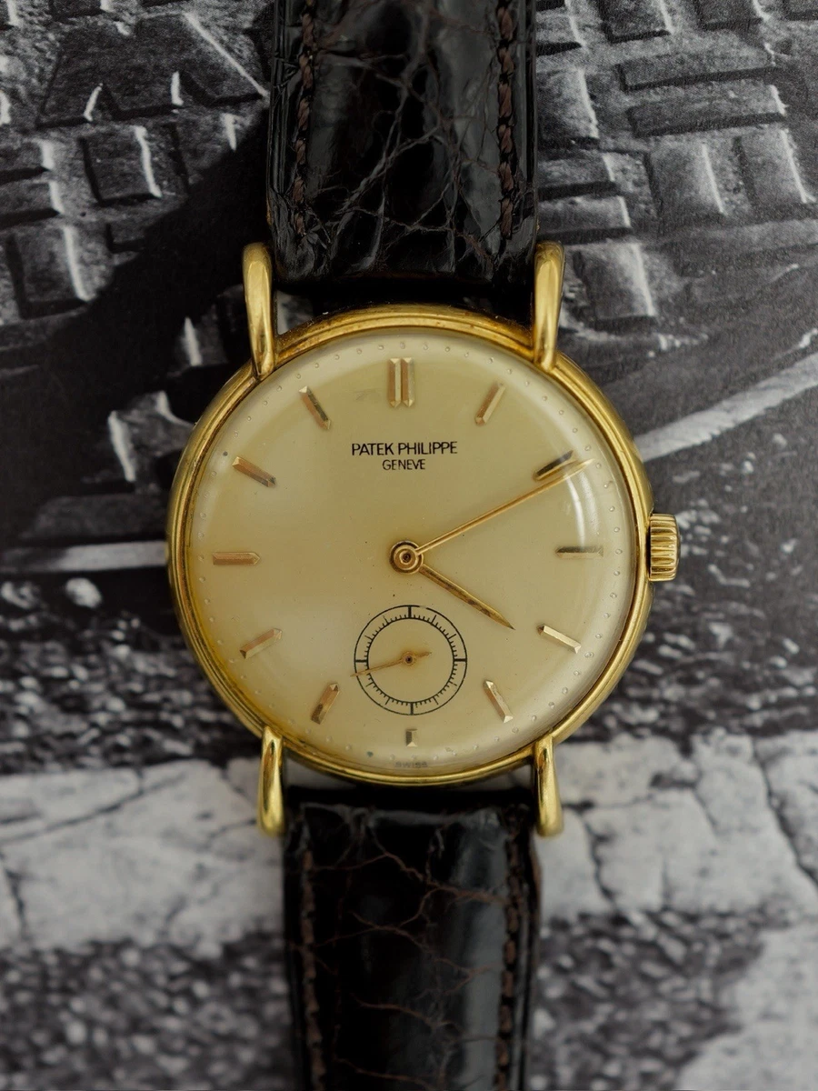 Estuche Jumbo Patek Philippe Calatrava Ref.1543 35 mm lengüetas gota oro 18 quilates pp12,1