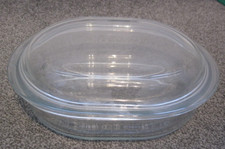 Oval PYREX Hostess Trolley Glass Dish & Lid