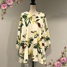 Floral long sleeve loose fit mini dress