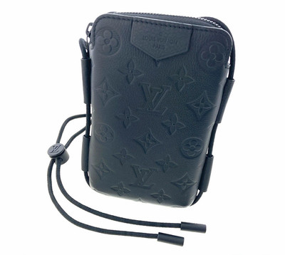 Louis Vuitton Monogram Shadow Leather Shoulder Bag Black M12601 #R529006