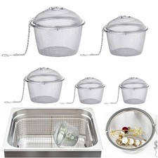 5 Pcs Ultrasonic Cleaner Baskets, Small Parts Jewelry Cleaning 3.4 Inch