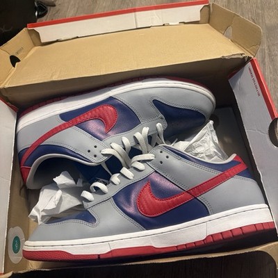 Nike Dunk Low CZ2667-400 Hyper Blue Samba Silver Gray Red Low Top Sneaker