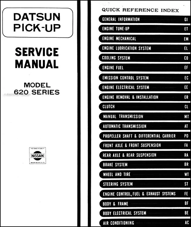 Manuale Di Riparazione Originale Della Datsun Pickup Truck 1979 OEM - Immagine 2 di 2