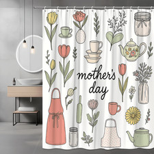 Mother's Day Floral Shower Curtain - Cute, Colorful Design