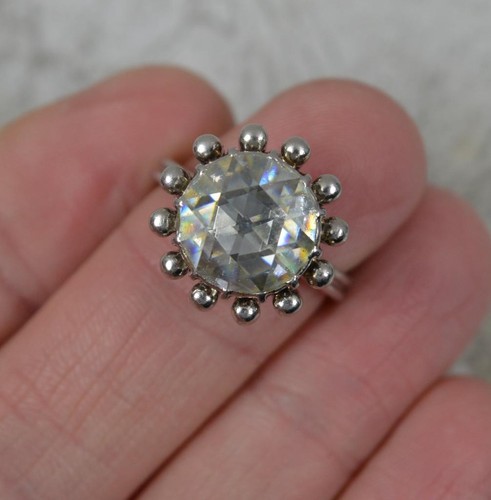 Unglaublicher Statement-Ring 4,75 kt Rosenschliff Diamant Platin - Bild 16 von 18