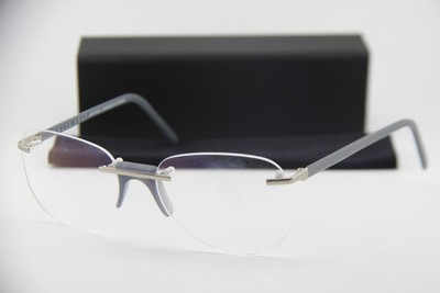 NEW ANDY WOLF FARIA COL. F GUNMETAL BLUE AUTHENTIC EYEGLASSES 56-18