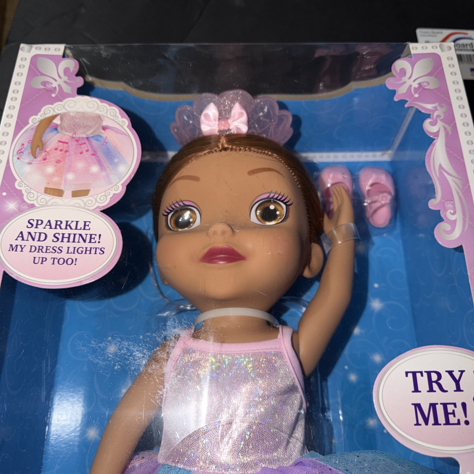 BALLERINA DREAMER DANCING  17" DOLL LIGHT UP DRESS MUSIC DANCE POM POM SEALED