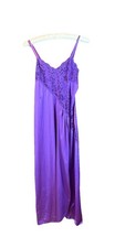 Vintage Fredricks Of Hollywood Purple Nightgown Lingerie Side Slit Size Large