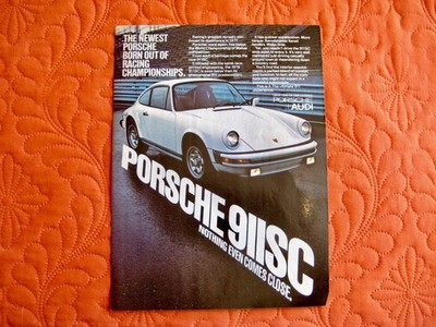 1978 PORSCHE 911 SC COUPE - ORIGINAL  PRINT CAR AD - EXCELLENT CONDITION