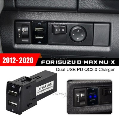 Auto Dual USB QC3.0+PD Steckdose Ladegerät Buchse Für ISUZU MU-X D-MAX V-Cross