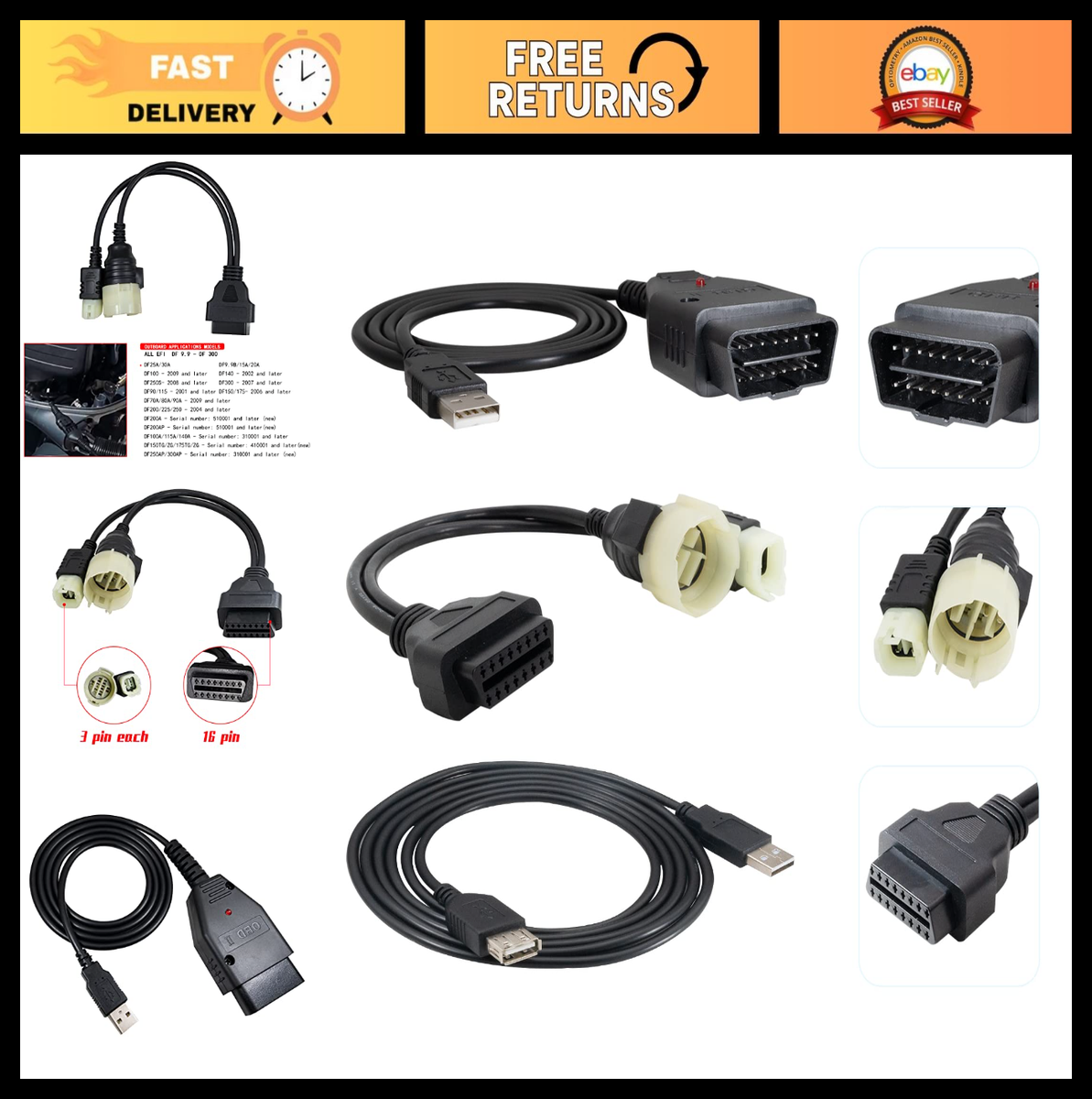 Diagnostic Cable Tool Scanner Kit & Software SDS 8.40 for Suzuki
