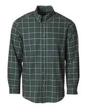 Banded Hustle Performance Dark Olive Plaid Shirt